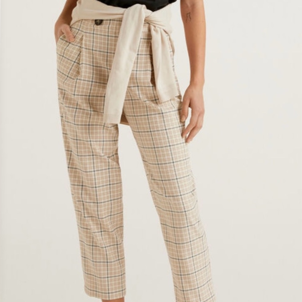 NWT United Colors of Benetton Check Trousers‎